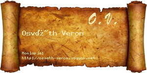 Osváth Veron névjegykártya